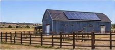 Ranch property with solar panels